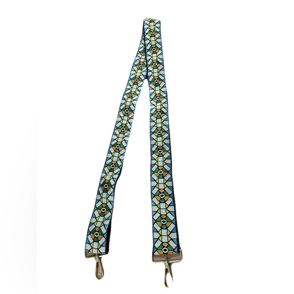 Geometric Patterned Crossbody or guitar Strap